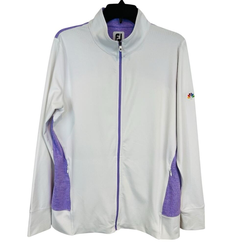 FOOTJOY Women Full Zip Panel Pocket Midlayer Size L Sweatshirt Jacket NEW